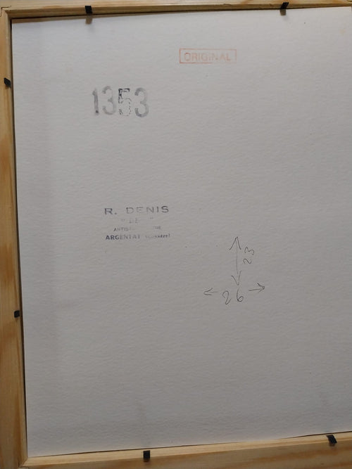 Dessin original de Roger Denis – Maison en Corrèze