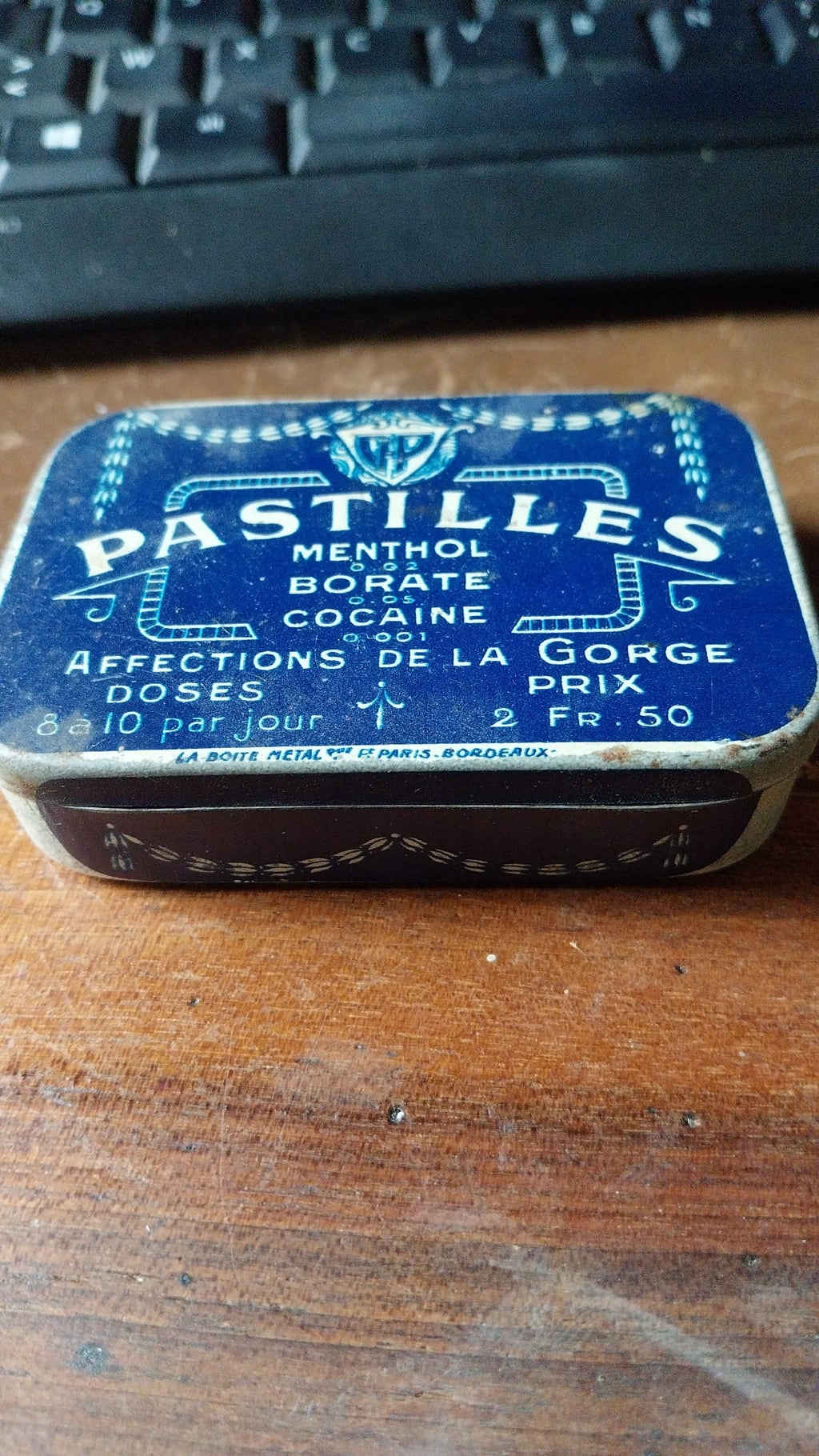 Boîte ancienne de pastilles Menthol-Borate – Années 1920